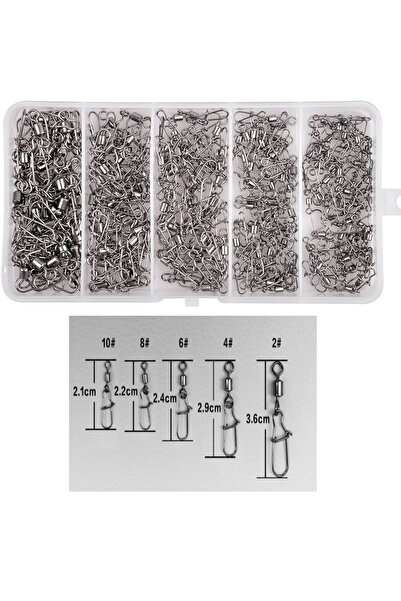 Genel Markalar 5191 İnox Kilitli Fırdöndülü Klips Seti Kutuda Mix 95 Adet