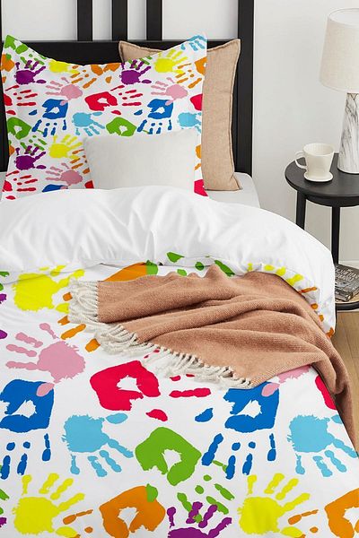 Else Dekor Single Colorful Hands Patterned Children's Bedding Set