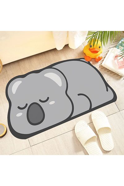 Else Dekor Χαριτωμένο Koala ντους που απορροφά νερό Μπροστινό χαλάκι μπάνιου Κάθισμα τουαλέτας Μονοκόμματο χαλί μπάνιου ζώων