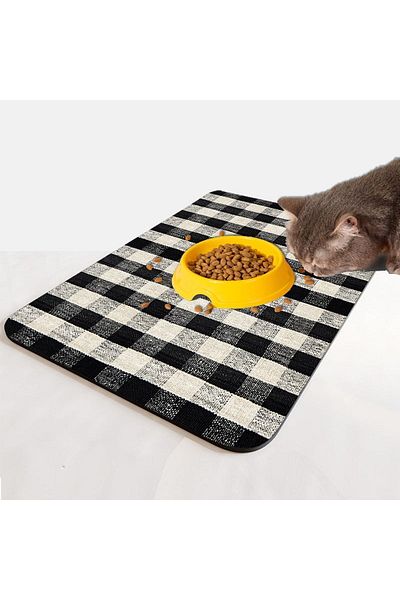 Else Dekor Else Cat Dog Food Water Pet Feeding Mat Mat Easy to Clean Absorbent Waterproof Base
