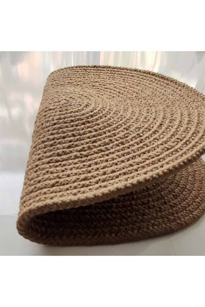 Else Dekor Else Φυσικό Σχοινί Σχοινί Ψάθινη Ύφανση Γιούτα Οβάλ Χαλί Μπάνιου 35x45cm