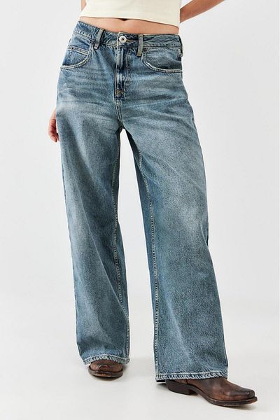 september island Vintage Vintage Detailed - Classic Blue Baggy Boyfriend Shalwar Jeans