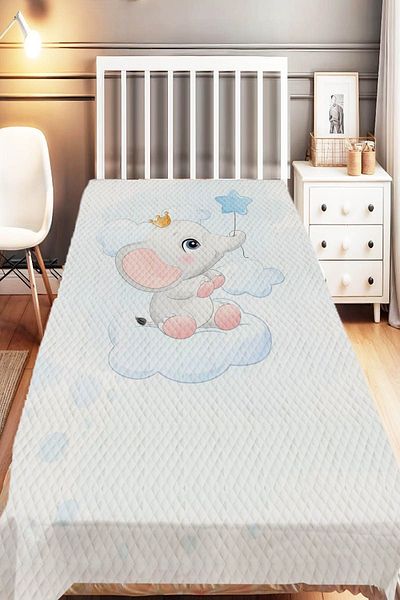 Else Dekor Unicorn Patterned Cute Flying Star Single Children's Pique Set