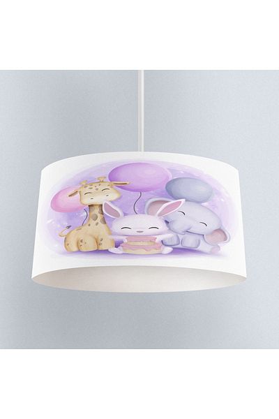 Else Dekor Colorful Animal Patterned Children's Baby Room - Pendant Chandelier