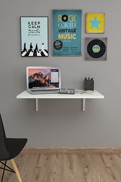 Bofigo 72 X 45 Cm Katlanır Masa Duvara Monte Masa Mutfak Masası Balkon Masası Çalışma Masası