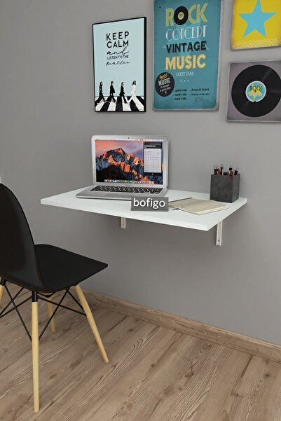 Bofigo 72 X 45 Cm Katlanır Masa Duvara Monte Masa Mutfak Masası Balkon Masası Çalışma Masası