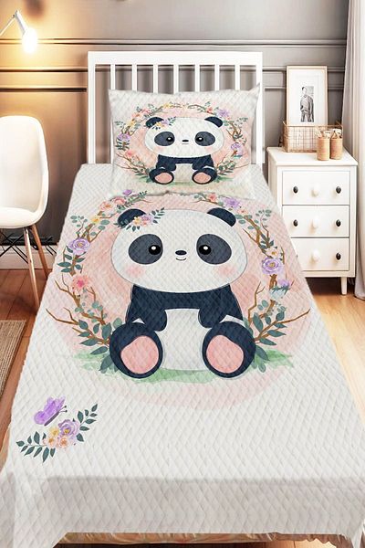 Else Dekor Giraffe Moon Flower Patterned Single Children's Pique Set