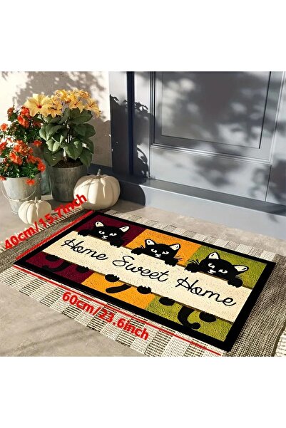 Else Dekor Cat Pattern Modern Interior and Exterior Door Mat 40x60cm