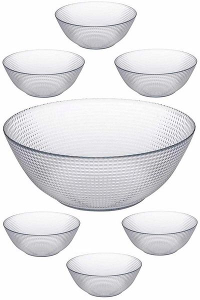 Paşabahçe 96854 Glass 7 Piece Generation Compote Bowl Set
