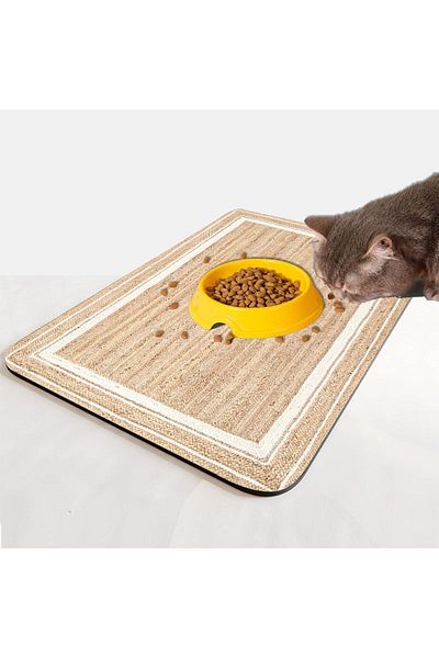 Else Dekor Else Cat Dog Food Water Pet Feeding Mat Mat Easy to Clean Absorbent Waterproof Base