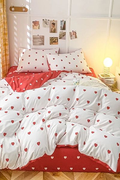 Else Dekor Set pilota dublu din satin de bumbac Else Red Heart