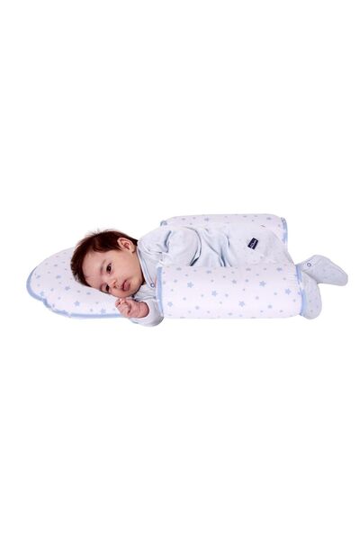 Sevi Bebe Head Shaping Pillow Side Sleeping Pillow Art-33 Blue Star