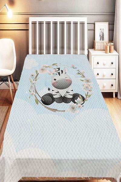 Else Dekor Single Children's Pique Set - Star, Cute and Gazelle Animal Pattern