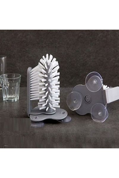 Else Dekor Else Sink Suction Cup Glass Bottle Jar Plate Washing Brush Dish Cleaning Brush