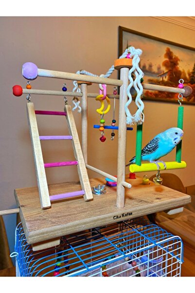 Ciko Kafes Bird Playground with Table Top and Cage Top