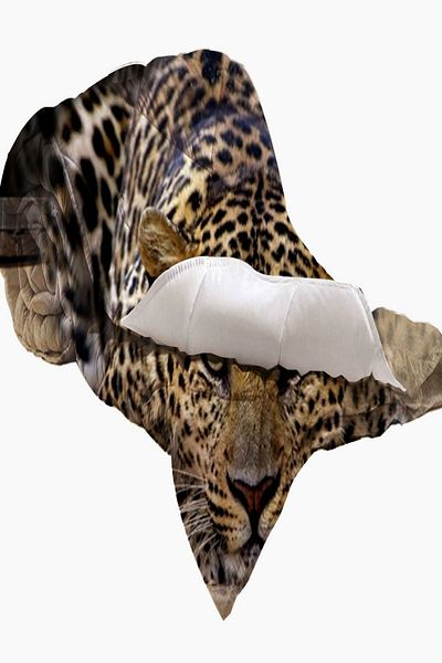 Else Dekor Wild Leopard Animal 3D Patterned Double Microfiber Quilted Quilt