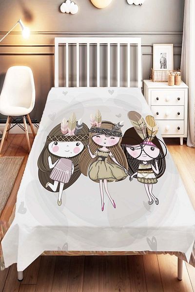 Else Dekor Patterned Little Girls Kids and Baby Room Decorative Bedspread