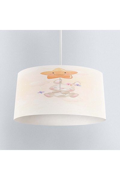 Else Halı Panda Patterned Starry Cloudy Children's Baby Room - Pendant Chandelier