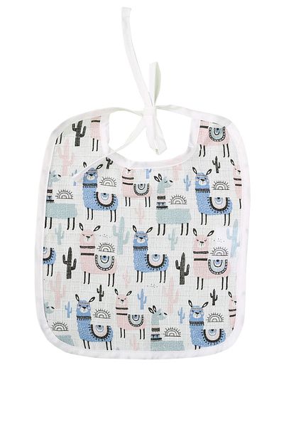 Lunanino Muslin Baby Diaper and Bib Set Lama