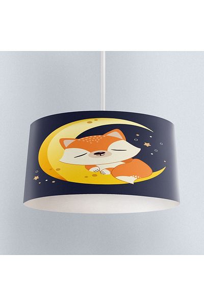 Else Dekor Children's Baby Room - Moon Grandpa Fox Pattern, Pendant Chandelier