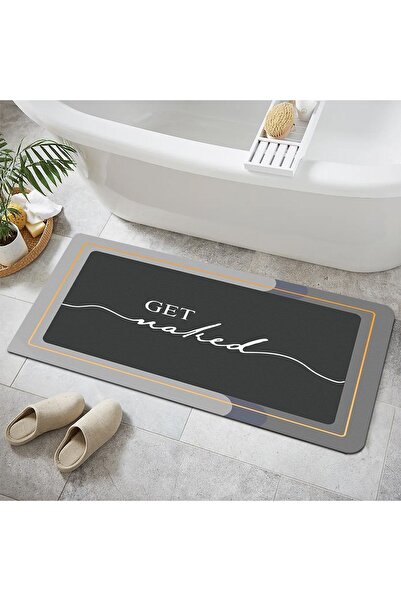 Else Halı Else Get Naked Desenli Duş Önü Yolluk Banyo Halısı Paspas Tek Parça...