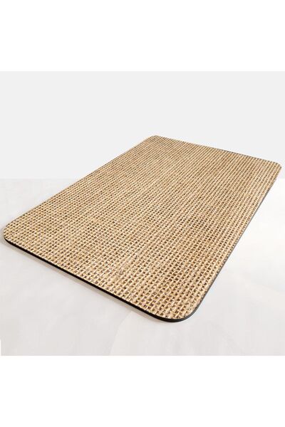 Else Dekor Else Jute Patterned Patterned Non-Slip Base Washable Single Toilet Front Small Bath Mat
