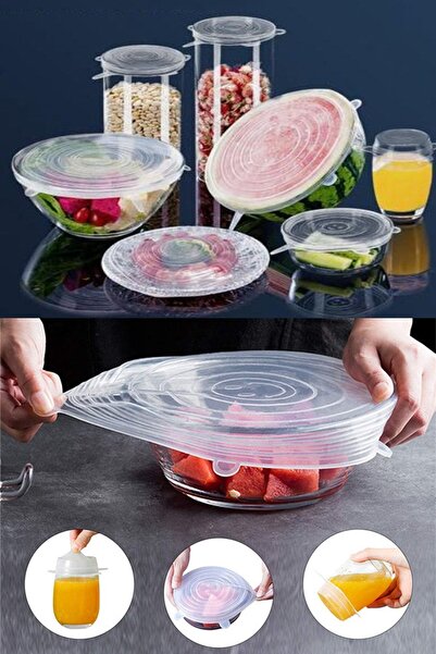 Else Halı 6' Silicone Storage Cover Strech Cover Freshness Preserving Storage...