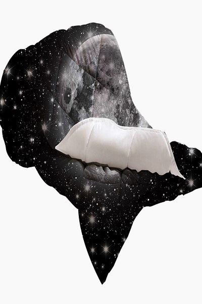Else Dekor Black White Space Moon Stars 3D Patterned Double Microfiber Quilted Quilt