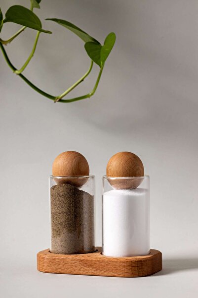 FH finehome Gravi 2 Li Glass Salt Shaker with Stand