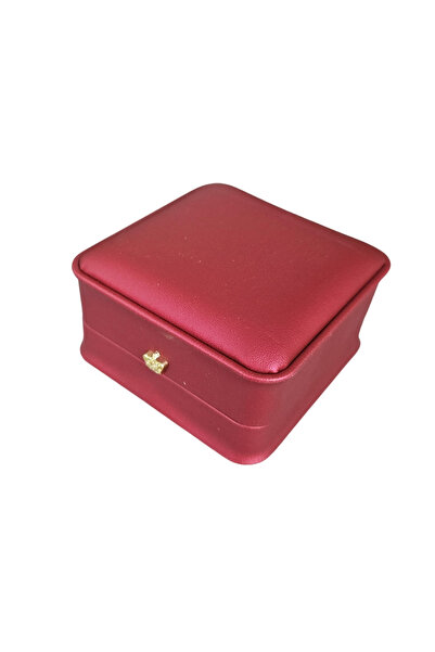ÖZER KUTU Deri Kelepçe & Bilezik Kutusu Lüks (Kırmızı)