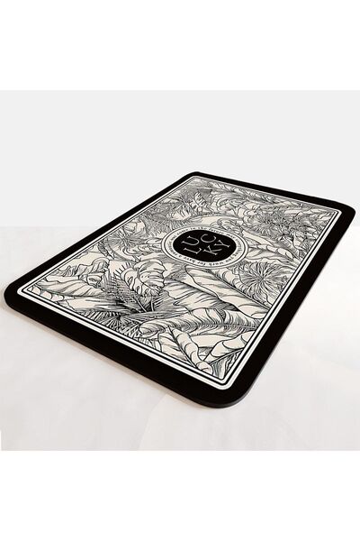 Else Dekor Μοτίβο αντιολισθητική βάση που πλένεται μονό κάθισμα τουαλέτας Μπροστινό μικρό χαλάκι μπάνιου 35x45cm