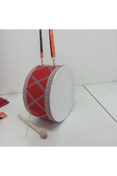 badi hediyelik Büyük Boy Deri Davul(32cm) Ilkokulların Tercihi Gösteri Davulu