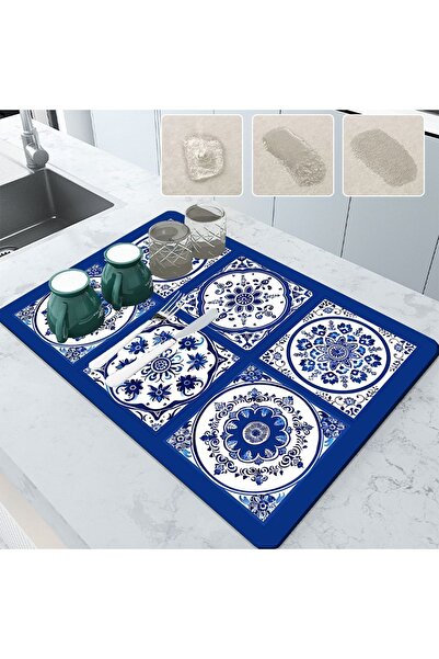 Else Dekor DSN-1 Модел Неплъзгаща се Водопоглъщаща Кърпа за Сушене - Подложка за Сушене на Съдове, Кърпа за Сушене на Плот