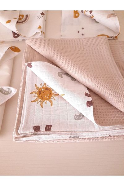 Heybe Waffle / Muslin Baby Pique Set