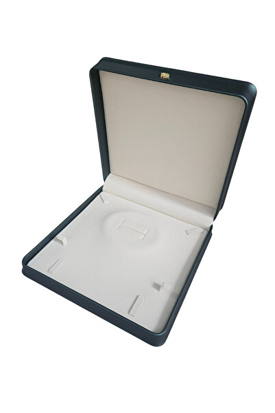 ÖZER KUTU Deri Büyük Set (19X19 Cm) Kutusu  Lüks (Yeşil)