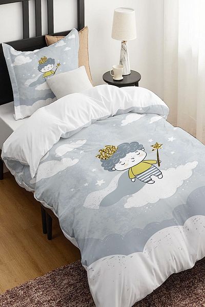 Else Dekor Single Little Prince Patterned Children's Duvet Cover Set
