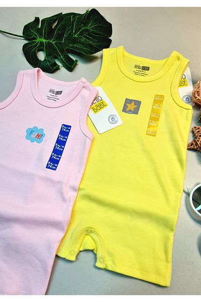 Hello Baby Summer Sling Jumpsuit and Top Set for Baby Girl