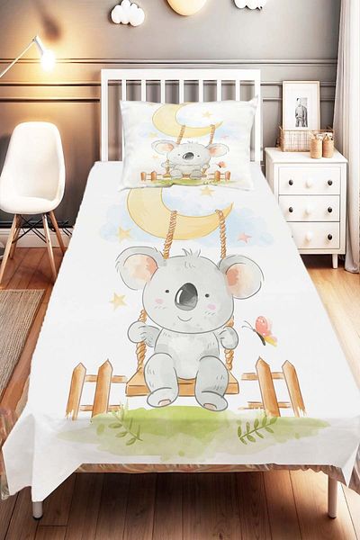 Else Dekor Koala Patterned Kids and Baby Room - Cute Bedspread