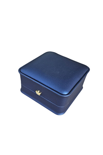 ÖZER KUTU Deri Kelepçe & Bilezik Kutusu Lüks (Mavi)