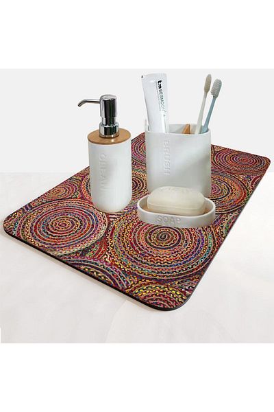 Else Dekor Χαλάκι παρουσίασης Organizer μπάνιου με μοτίβο Cosmetic Jewelry Mat Organizer