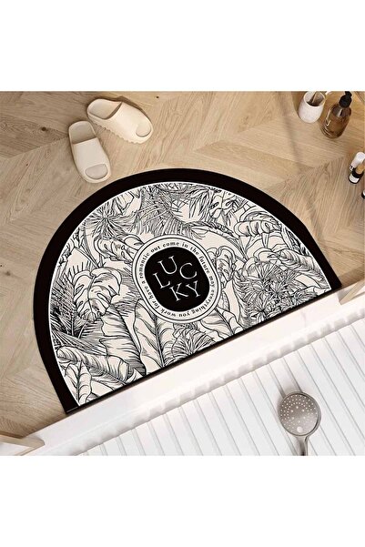 Else Halı Else Su Emici Duş Önü Banyo Paspası Klozet Tek Parça Yarım Ay Banyo...