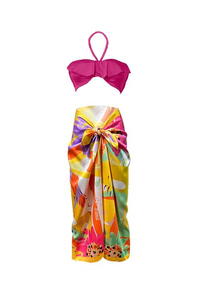 Bolder Elena Summer Sun Pattern Satin Pareo (145*100)