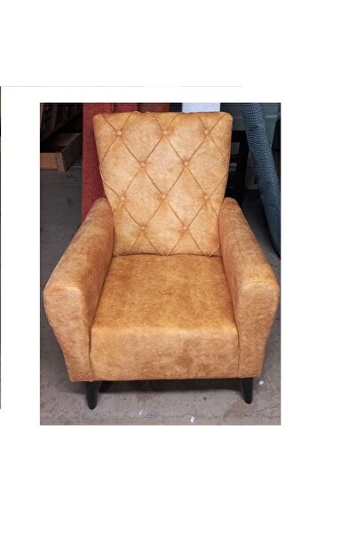 YUSE MOBİLYA VE AKSESUAR Berjer Kapitoneli Hardal - Siyah