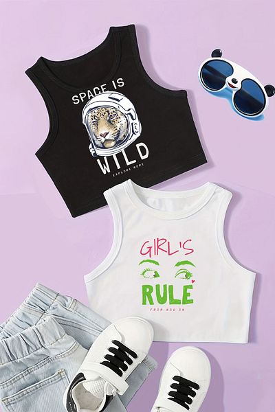 MYADA Бюстие за момичета с щампа „Тигър“ от Space is Wild - Daily Girl's Rule