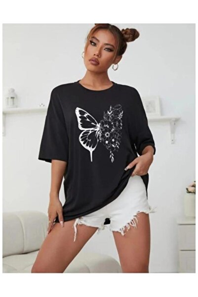 KOZİA OUTDOORS تي شيرت Vengeance Butterfly مطبوع باللون الأسود للجنسين