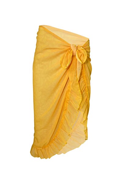 Bolder Ashley Sarı Desenli Fırfırlı Pareo