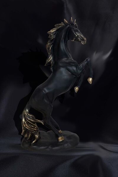 Realistic of Art Museum Dekoratif Masa Üstü At Biblosu ( Heykel)