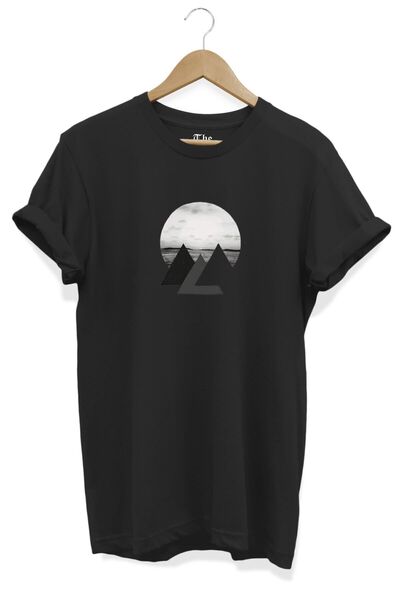 The Baski Crni trokut, morski minimalistički dizajn Štampano ležerna majica k...