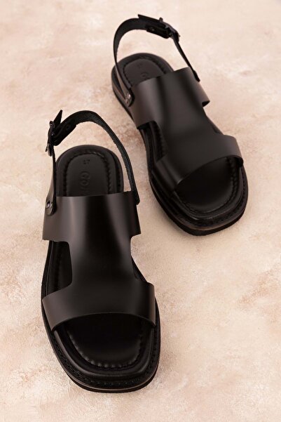 Gondol Kadın Hakiki Deri Renkli Kombin Vaketa Sandalet Ayh.407