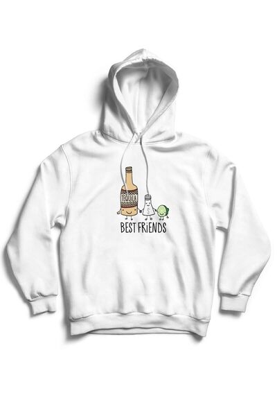 The Baski Unisex bela majica Best Friends Tequila Štampano bez Sa kapuljačom ...